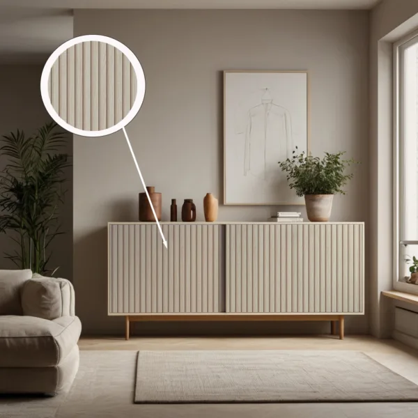 Selbstklebende Holzoptik Tapete, Beige – Bild 4
