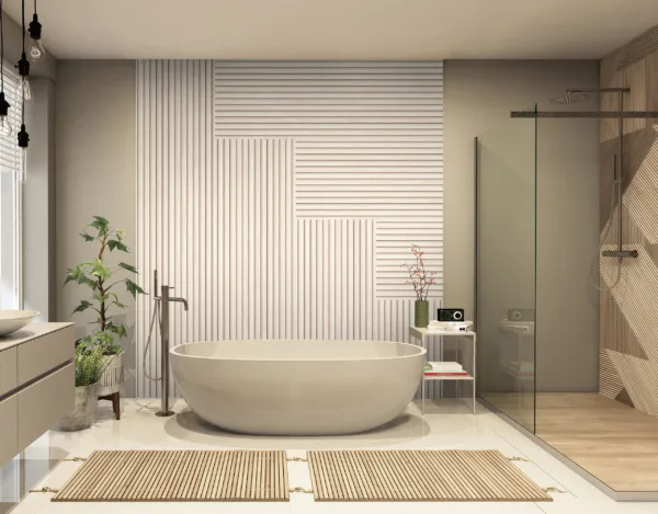 Selbstklebende Holzoptik Tapete, Beige – Bild 5